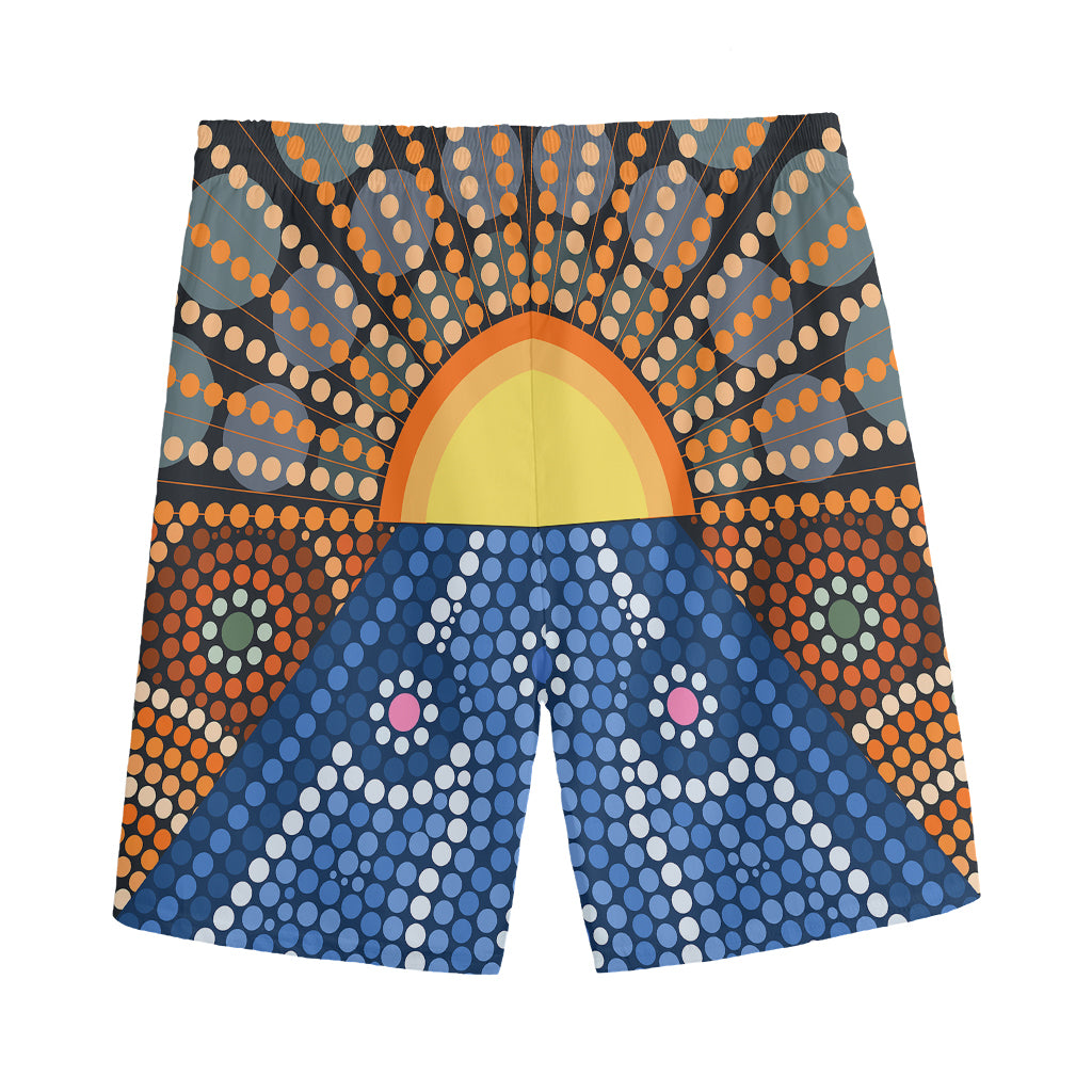 Aboriginal Indigenous Sunset Art Print Men's Sports Shorts