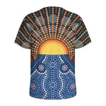 Aboriginal Indigenous Sunset Art Print Men's Sports T-Shirt