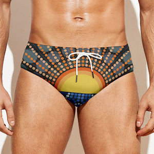 Aboriginal Indigenous Sunset Art Print Men's Swim Briefs