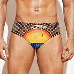 Aboriginal Indigenous Sunset Art Print Men's Swim Briefs