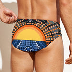 Aboriginal Indigenous Sunset Art Print Men's Swim Briefs