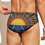 Aboriginal Indigenous Sunset Art Print Men's Swim Briefs