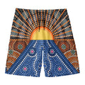 Aboriginal Indigenous Sunset Art Print Men's Swim Trunks