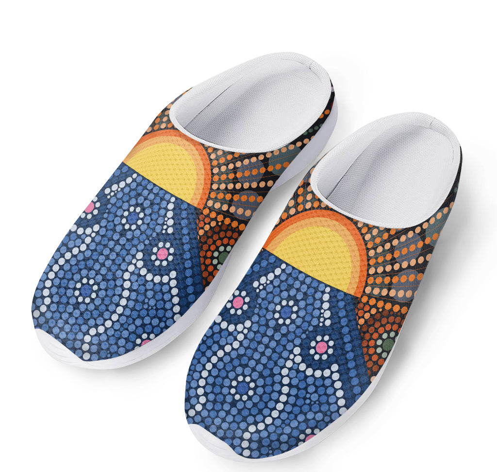 Aboriginal Indigenous Sunset Art Print Mesh Casual Shoes