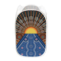 Aboriginal Indigenous Sunset Art Print Mesh Laundry Hamper