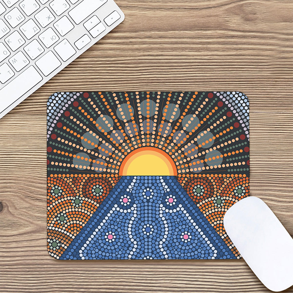 Aboriginal Indigenous Sunset Art Print Mouse Pad