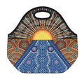 Aboriginal Indigenous Sunset Art Print Neoprene Lunch Bag