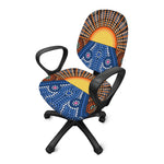 Aboriginal Indigenous Sunset Art Print Office Chair Cover