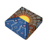 Aboriginal Indigenous Sunset Art Print Outdoor Seat Cushion Cover