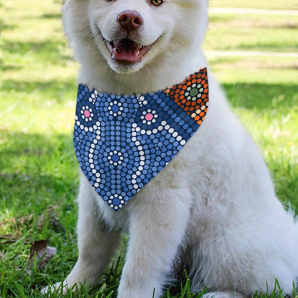Aboriginal Indigenous Sunset Art Print Over The Collar Dog Bandana