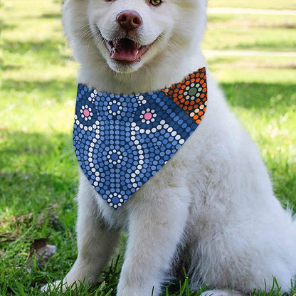 Aboriginal Indigenous Sunset Art Print Over The Collar Dog Bandana