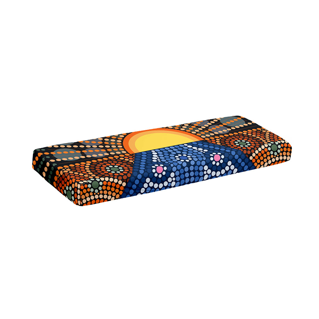 Aboriginal Indigenous Sunset Art Print Piano Keyboard Cover