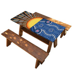 Aboriginal Indigenous Sunset Art Print Picnic Table Cover