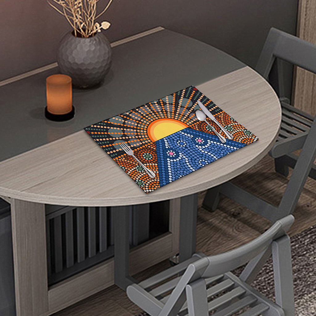 Aboriginal Indigenous Sunset Art Print Placemat