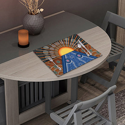 Aboriginal Indigenous Sunset Art Print Placemat