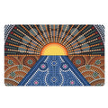 Aboriginal Indigenous Sunset Art Print Polyester Doormat