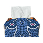 Aboriginal Indigenous Sunset Art Print Rectangle Tissue Box Cover