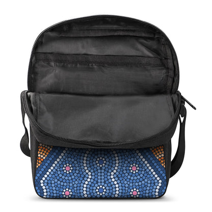 Aboriginal Indigenous Sunset Art Print Rectangular Crossbody Bag