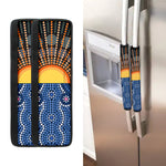 Aboriginal Indigenous Sunset Art Print Refrigerator Handle Covers