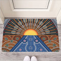 Aboriginal Indigenous Sunset Art Print Rubber Doormat