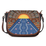 Aboriginal Indigenous Sunset Art Print Saddle Bag