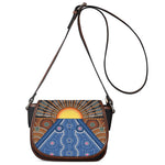 Aboriginal Indigenous Sunset Art Print Saddle Bag