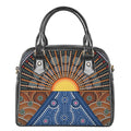 Aboriginal Indigenous Sunset Art Print Shoulder Handbag