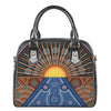 Aboriginal Indigenous Sunset Art Print Shoulder Handbag