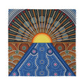 Aboriginal Indigenous Sunset Art Print Silk Bandana