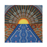 Aboriginal Indigenous Sunset Art Print Silk Bandana