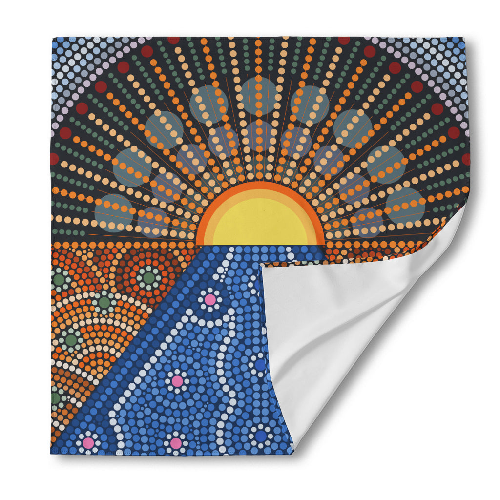 Aboriginal Indigenous Sunset Art Print Silk Bandana