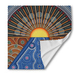 Aboriginal Indigenous Sunset Art Print Silk Bandana