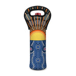 Aboriginal Indigenous Sunset Art Print Single Neoprene Wine Tote