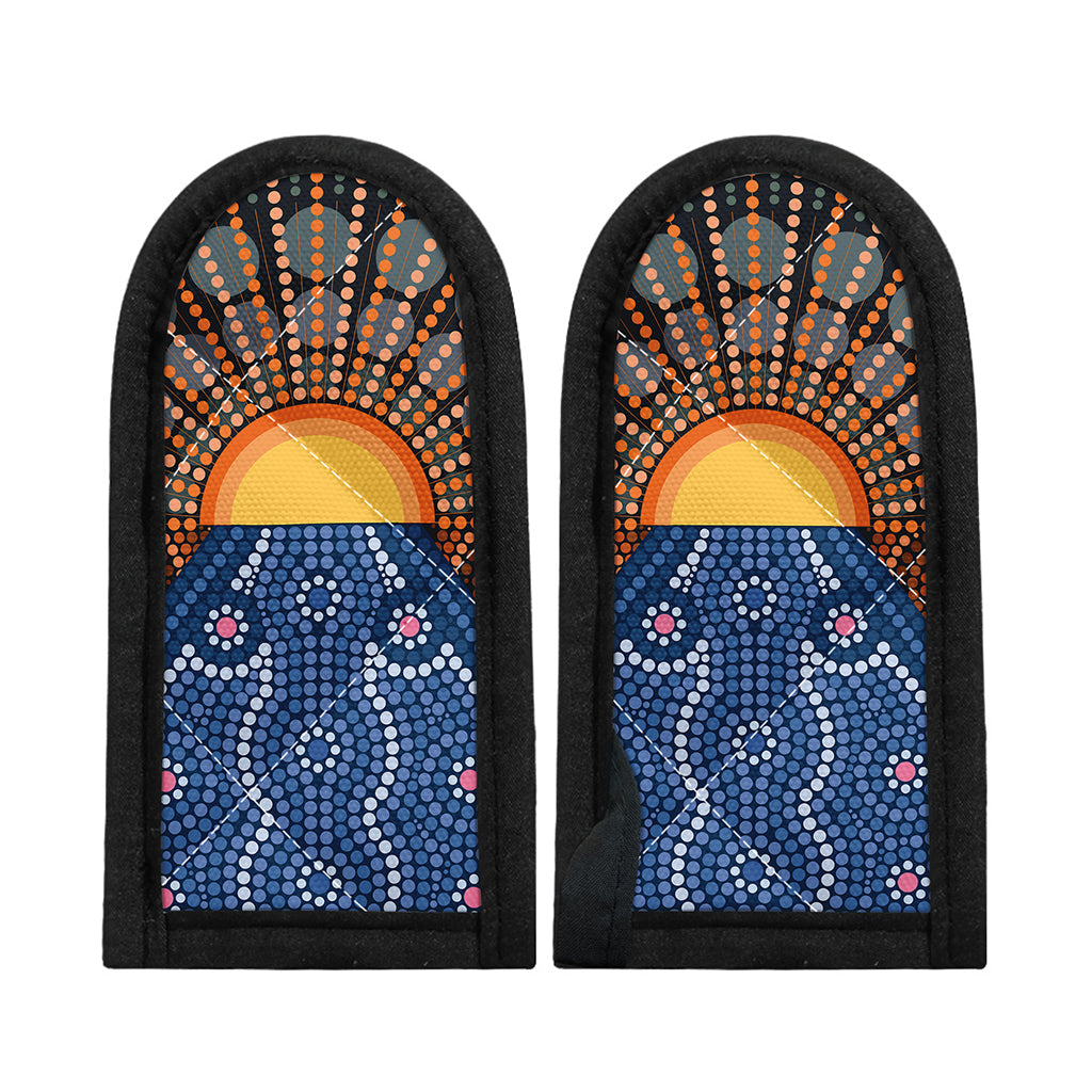 Aboriginal Indigenous Sunset Art Print Skillet Handle Cover