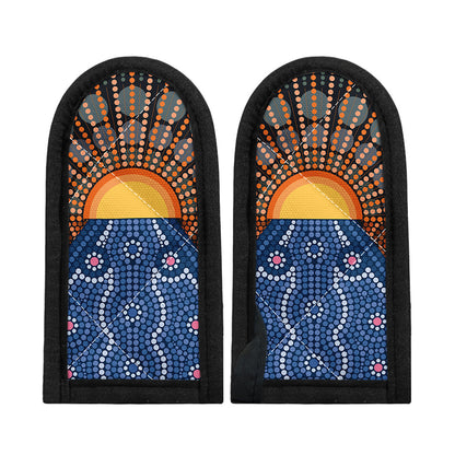 Aboriginal Indigenous Sunset Art Print Skillet Handle Cover