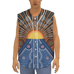 Aboriginal Indigenous Sunset Art Print Sleeveless Baseball Jersey