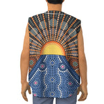 Aboriginal Indigenous Sunset Art Print Sleeveless Baseball Jersey