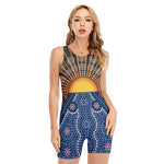 Aboriginal Indigenous Sunset Art Print Sleeveless One Piece Swimsuit