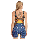 Aboriginal Indigenous Sunset Art Print Sleeveless One Piece Swimsuit