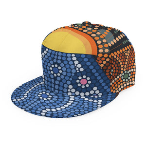 Aboriginal Indigenous Sunset Art Print Snapback Cap