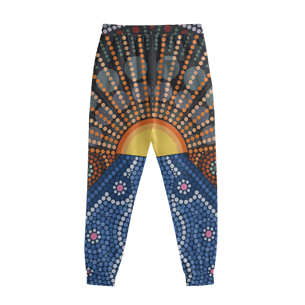 Aboriginal Indigenous Sunset Art Print Sweatpants