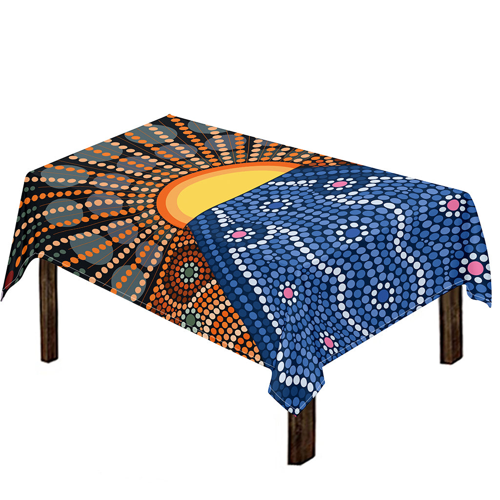 Aboriginal Indigenous Sunset Art Print Tablecloth