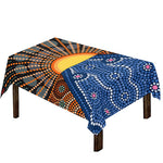 Aboriginal Indigenous Sunset Art Print Tablecloth