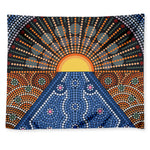 Aboriginal Indigenous Sunset Art Print Tapestry