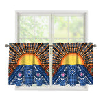 Aboriginal Indigenous Sunset Art Print Tier Curtains