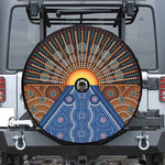 Aboriginal Indigenous Sunset Art Print Tire Cover With Camera Hole
