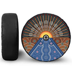 Aboriginal Indigenous Sunset Art Print Tire Cover With Camera Hole