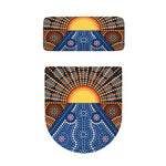 Aboriginal Indigenous Sunset Art Print Toilet Lid And Tank Cover Set