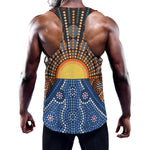 Aboriginal Indigenous Sunset Art Print Training Tank Top