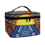 Aboriginal Indigenous Sunset Art Print Travel Makeup Bag
